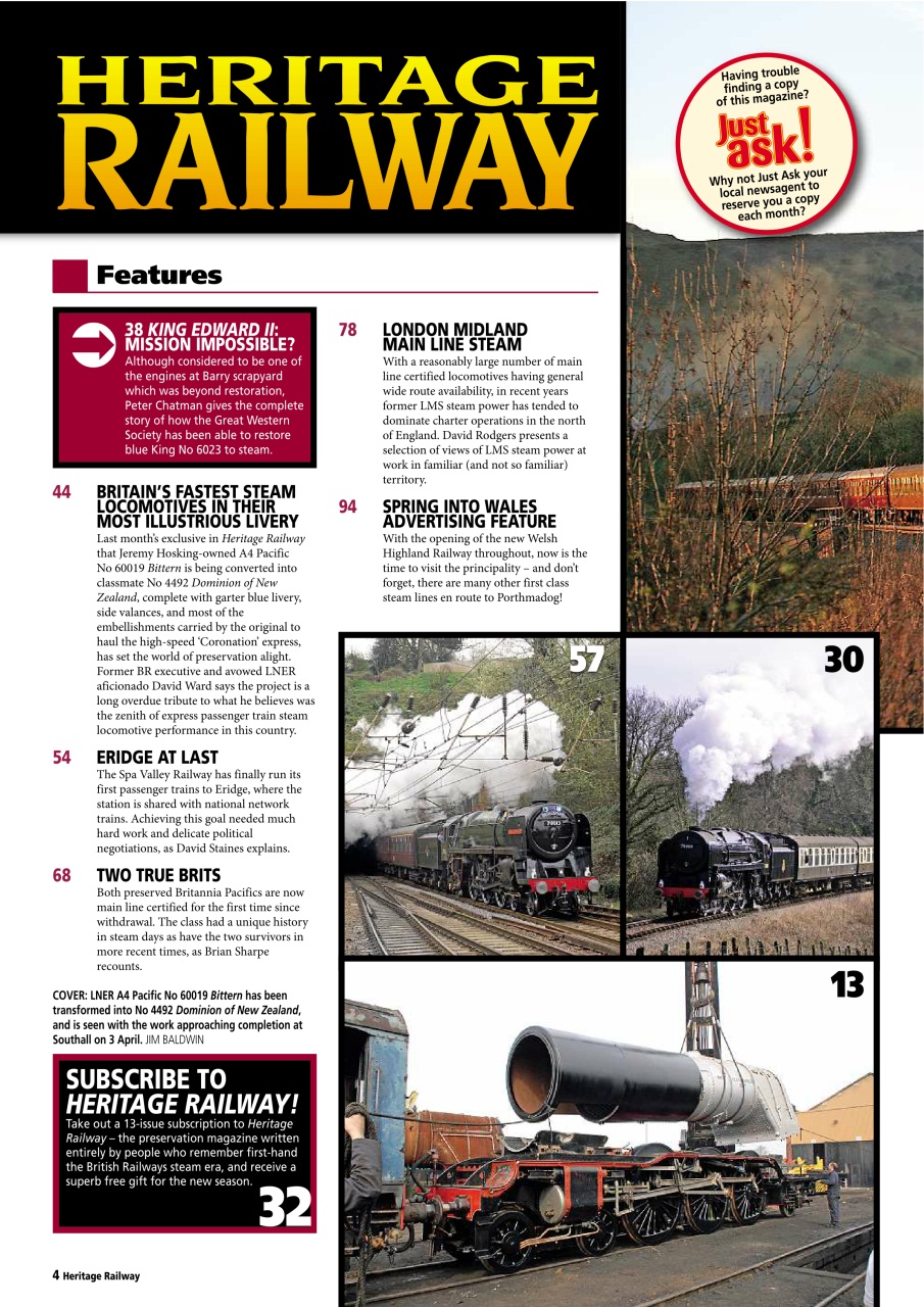 Heritage Railway Preview Pages