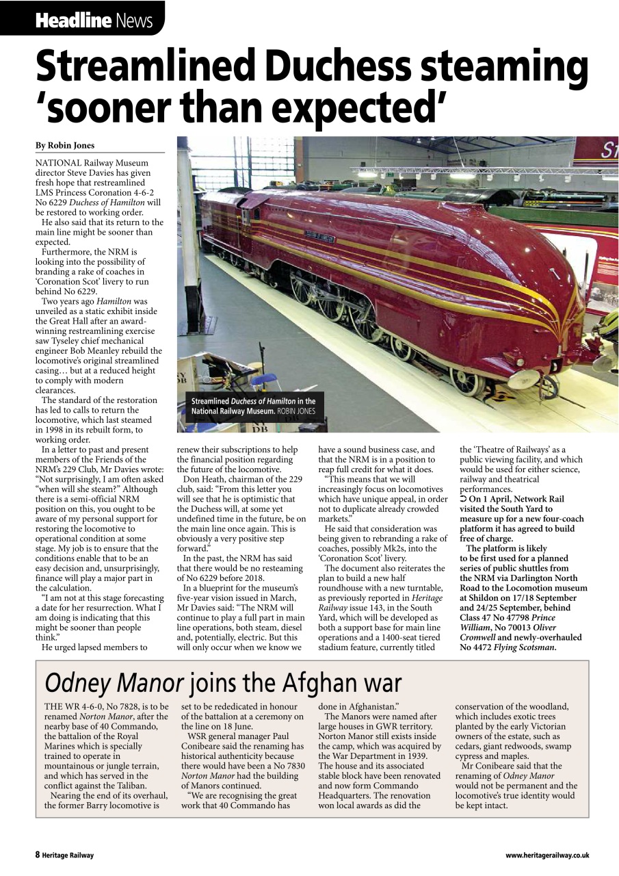 Heritage Railway Preview Pages