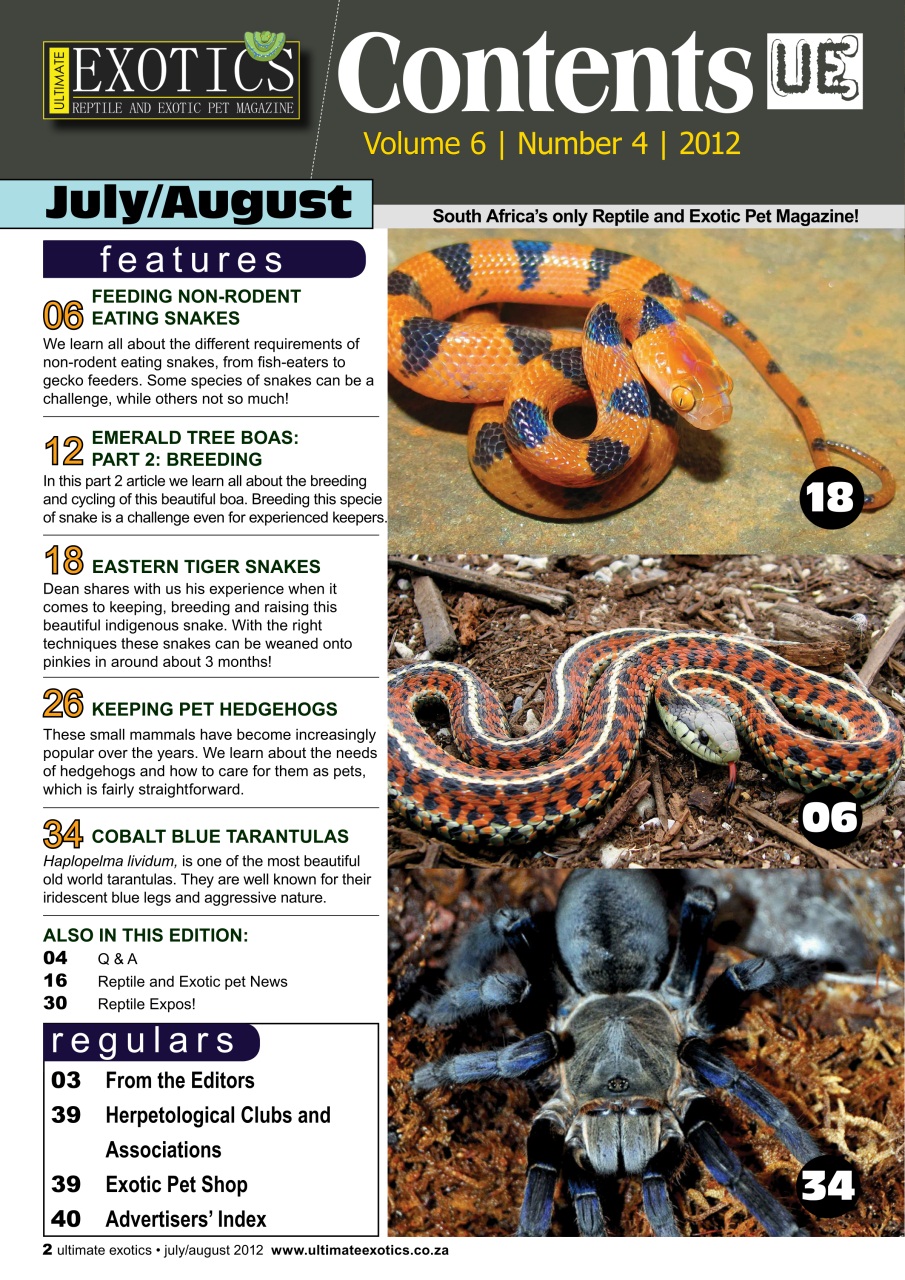 Ultimate Exotics Preview Pages