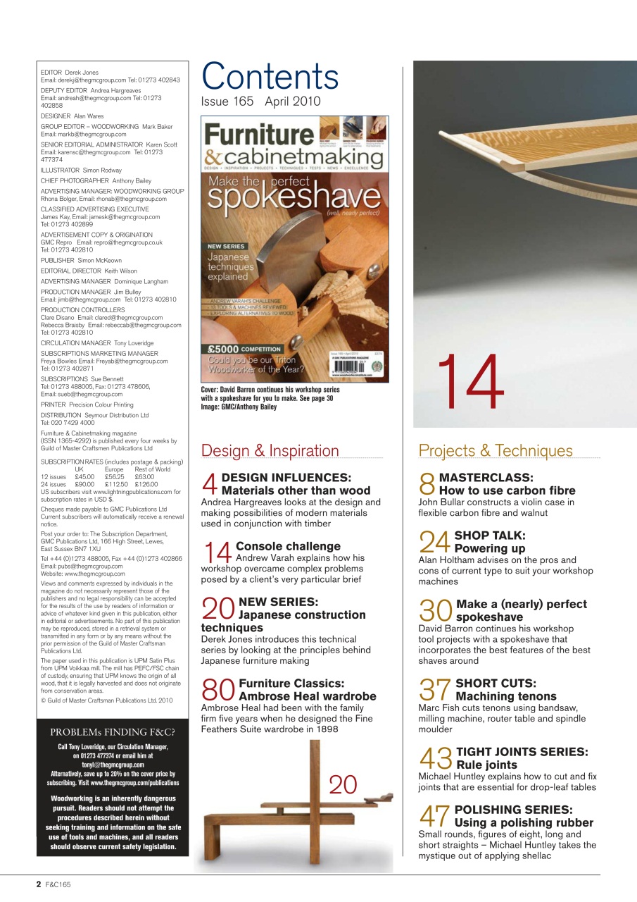 Furniture & Cabinetmaking Preview Pages