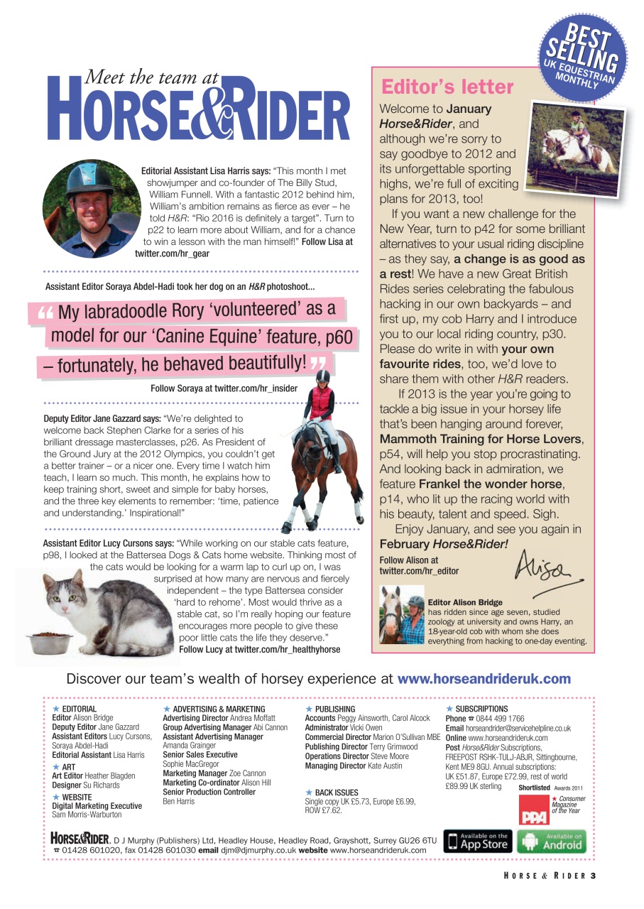 Horse&Rider Magazine - UK equestrian magazine for Horse and Rider Preview Pages