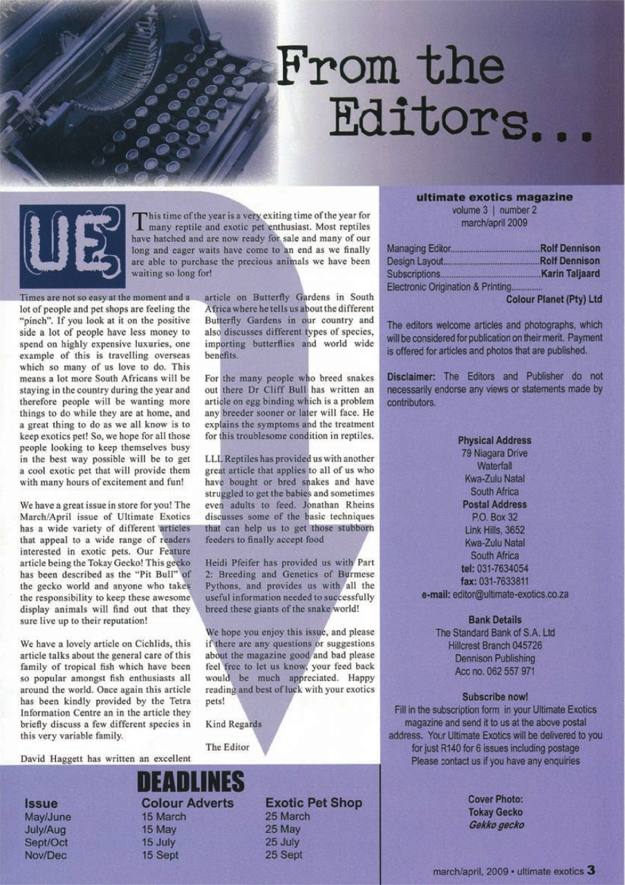 Ultimate Exotics Preview Pages