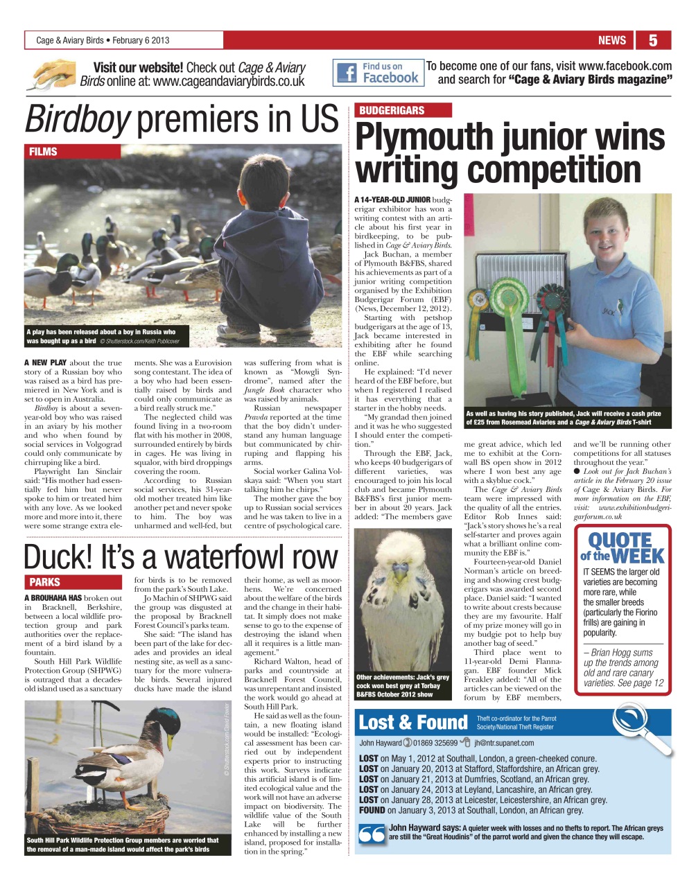 Cage & Aviary Birds Preview Pages