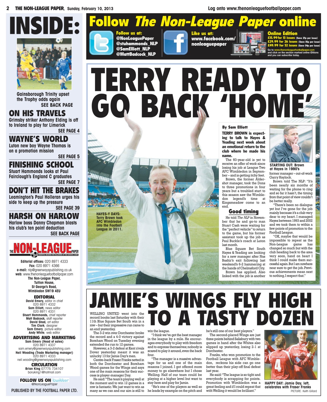 The Non-League Football Paper Preview Pages