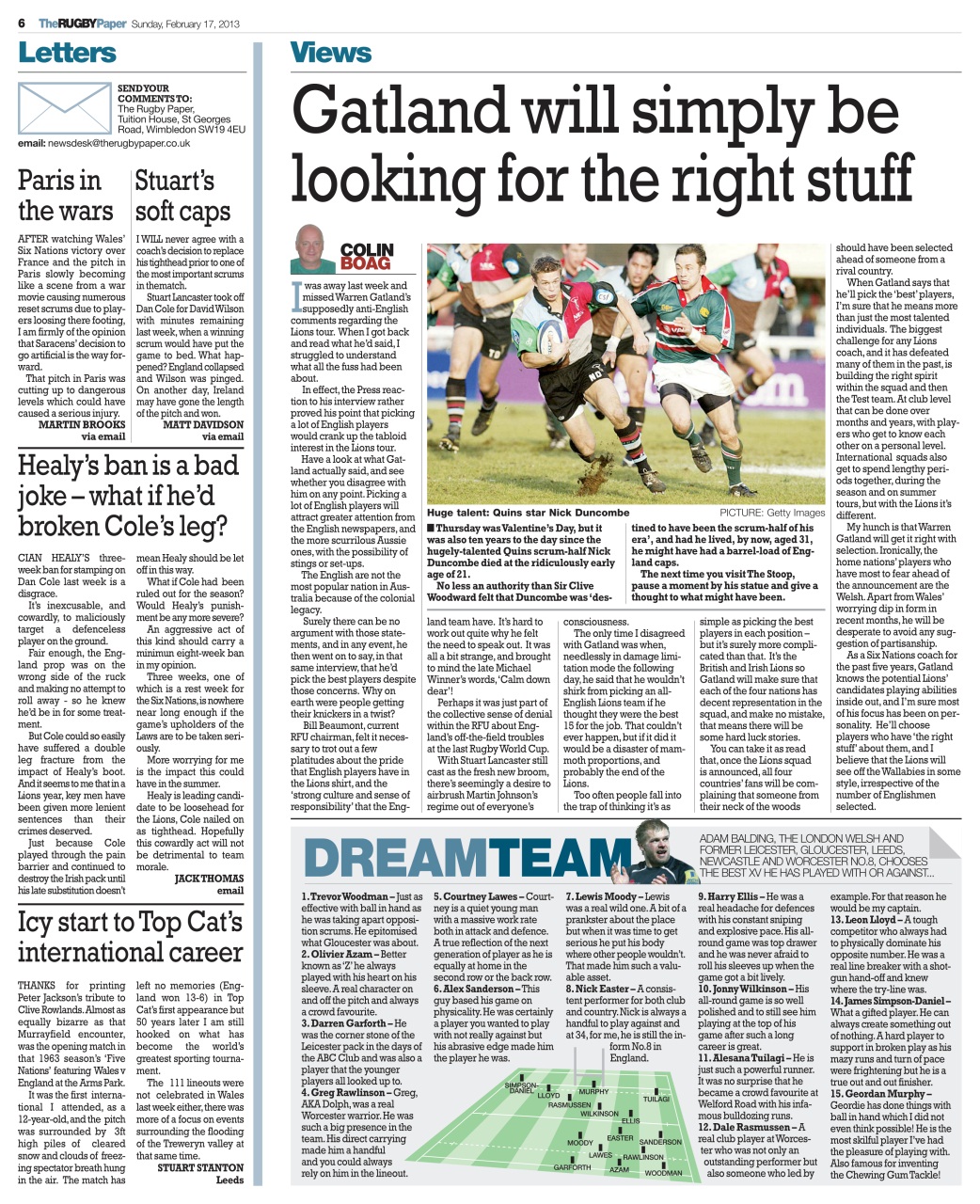 The Rugby Paper Preview Pages