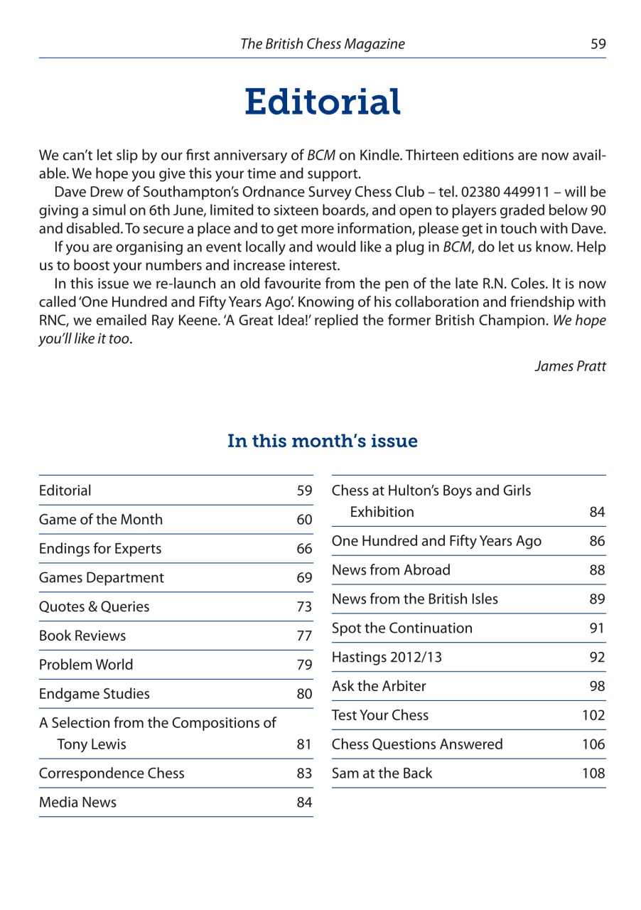 British Chess Magazine Preview Pages
