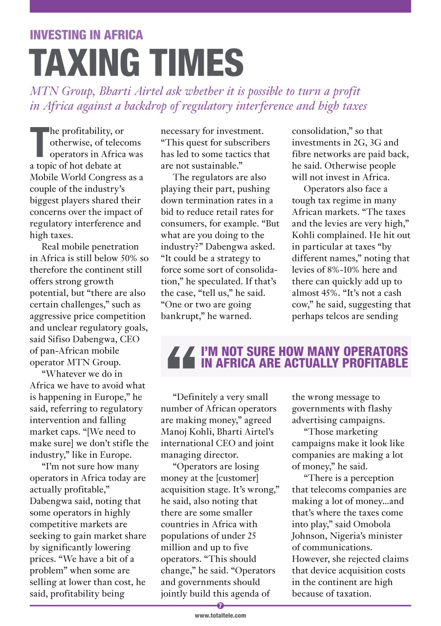 Total Telecom Preview Pages