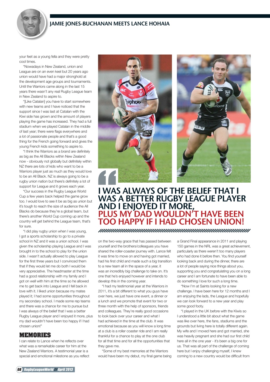 Rugby League World Preview Pages
