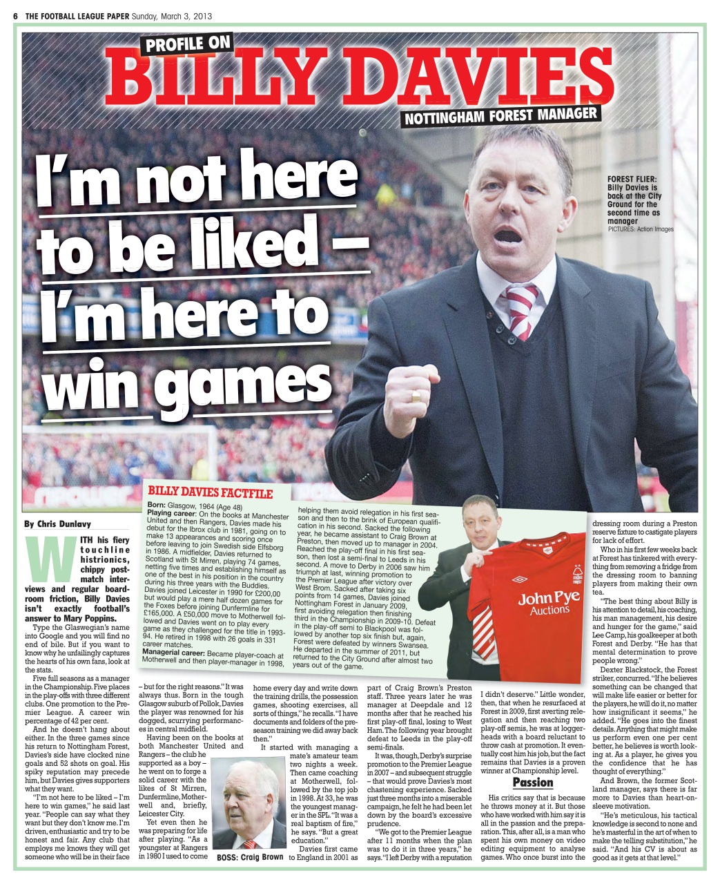 The Football League Paper Preview Pages