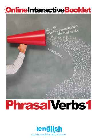 Phrasal Verbs Booklet 1 issue Phrasal Verbs Booklet 1