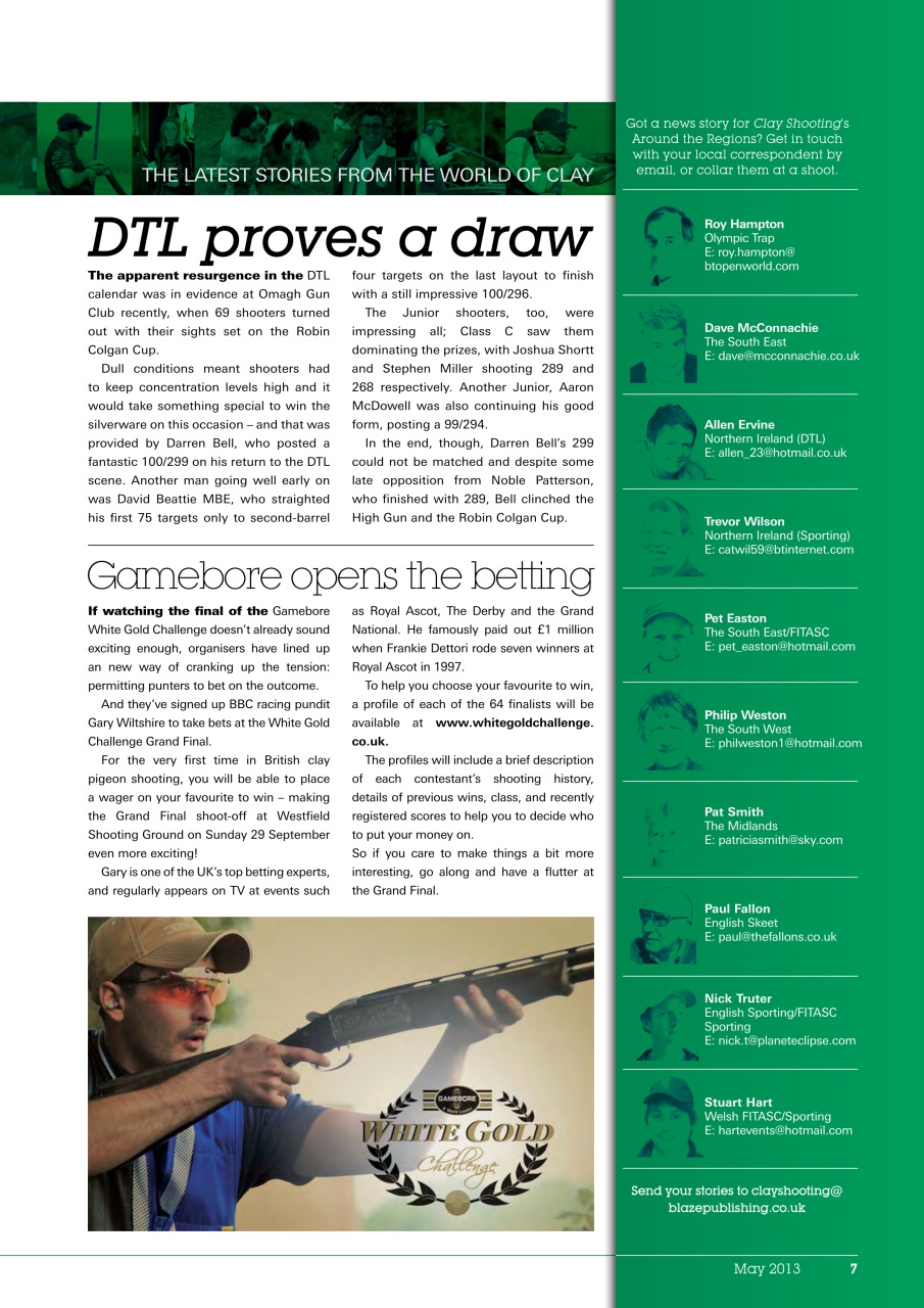 Clay Shooting Preview Pages