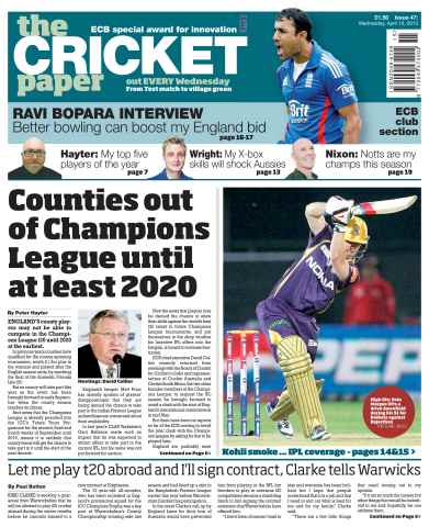 The Cricket Paper issue  Wednesday 10th April 2013