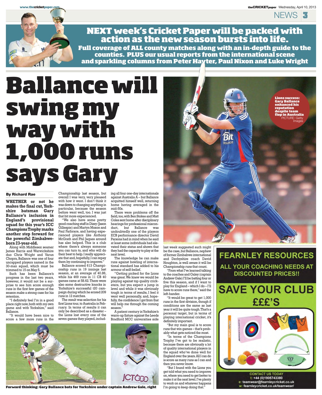 The Cricket Paper Preview Pages