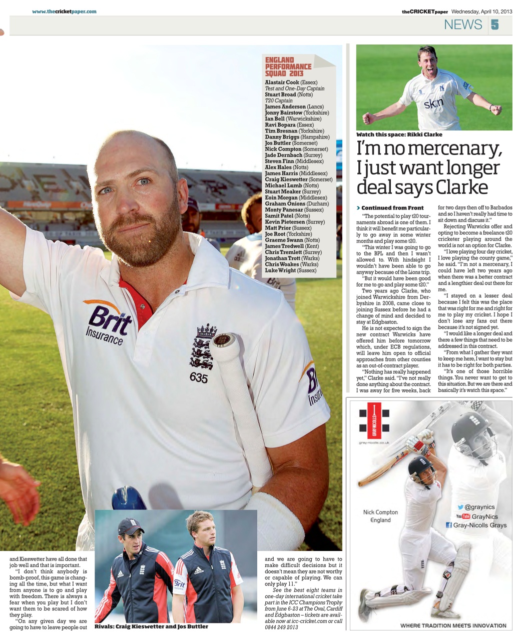 The Cricket Paper Preview Pages