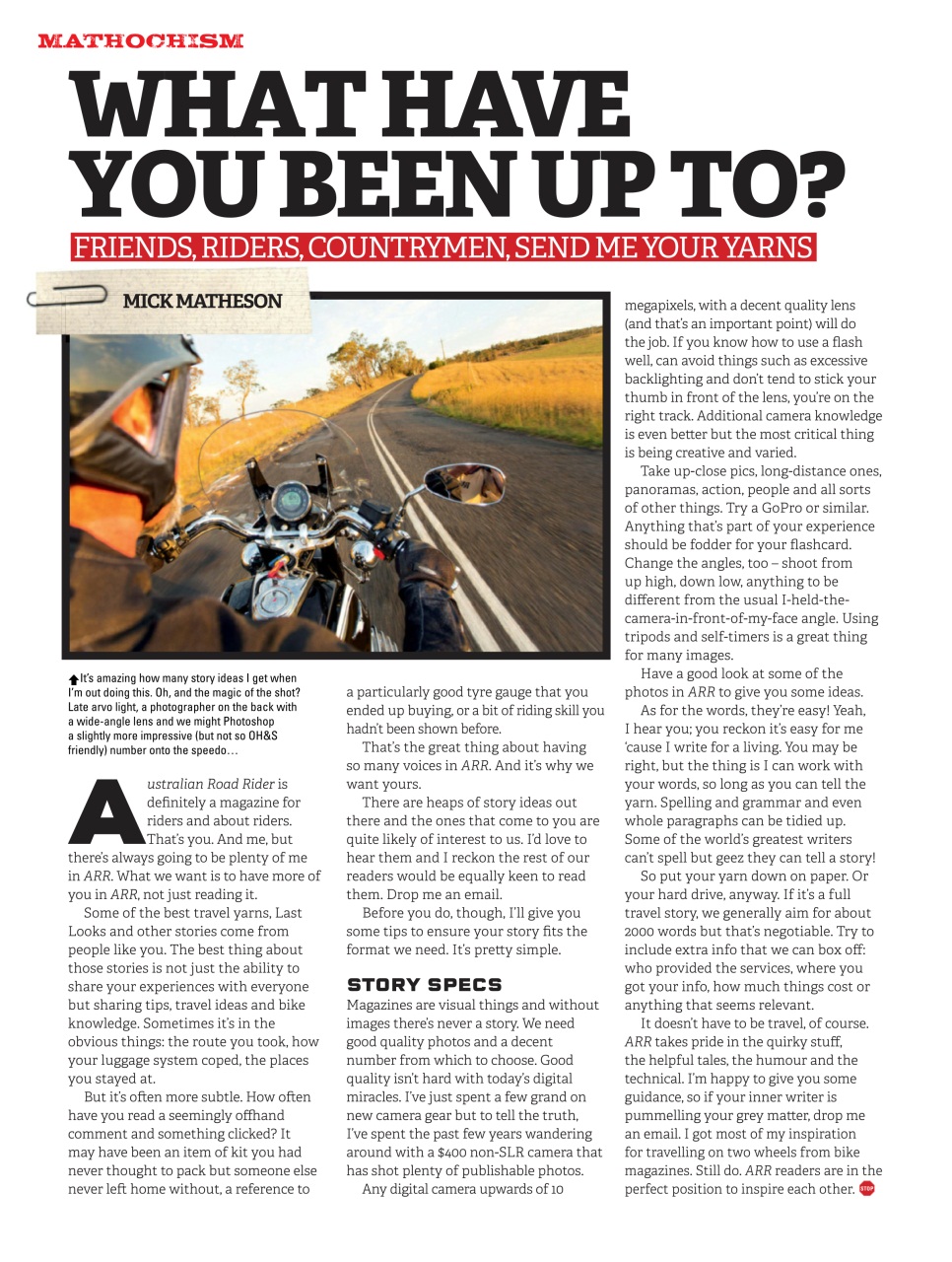 Australian Road Rider Preview Pages