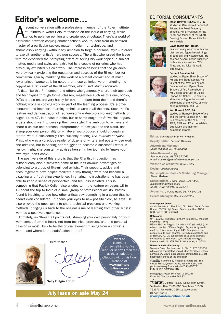 The Artist Preview Pages