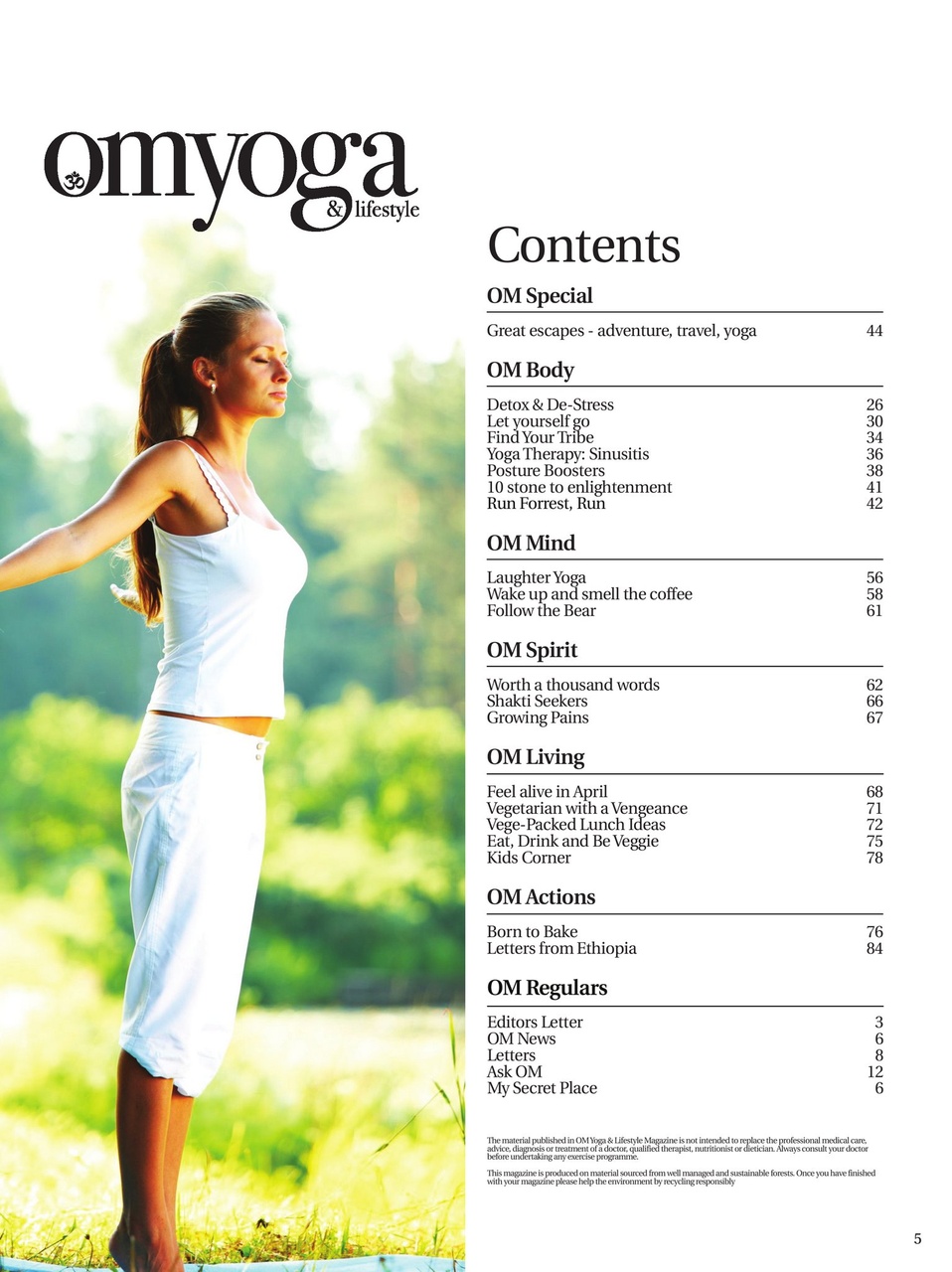 OM Yoga Magazine Preview Pages