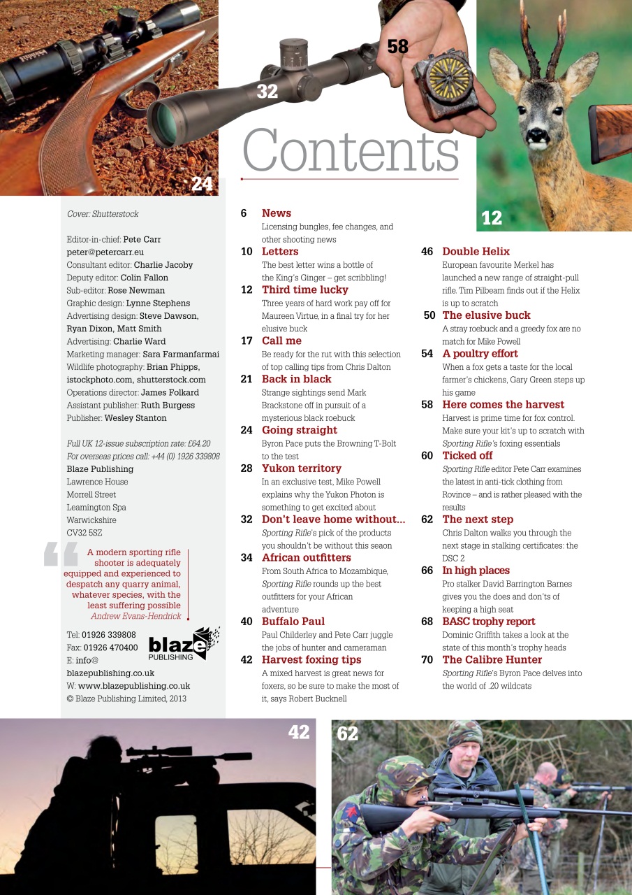 Sporting Rifle Preview Pages