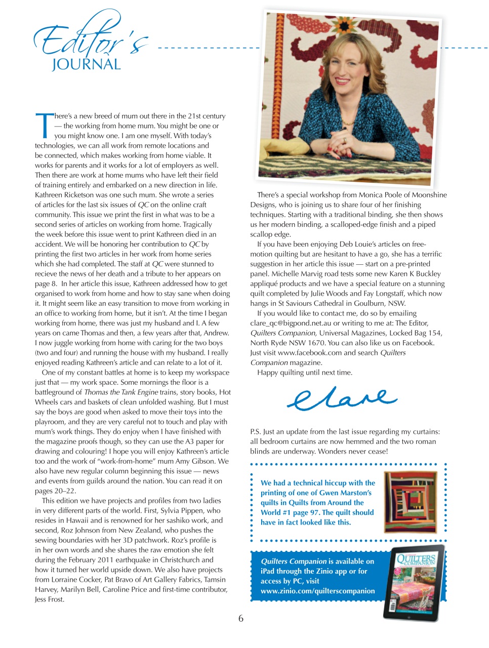 Quilters Companion Preview Pages