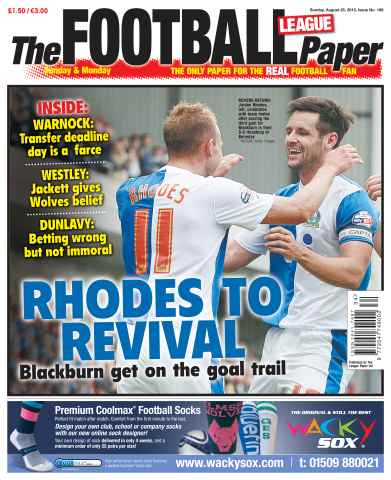 The Football League Paper issue Sunday 25th August 2013