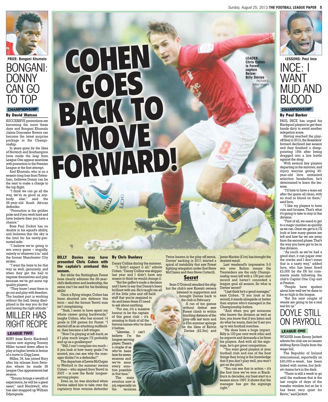 The Football League Paper Preview Pages