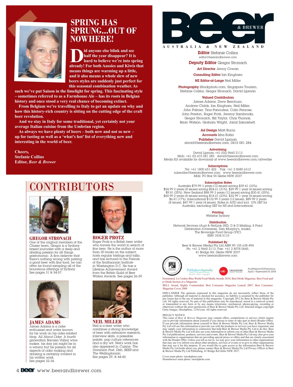 Beer and Brewer Preview Pages