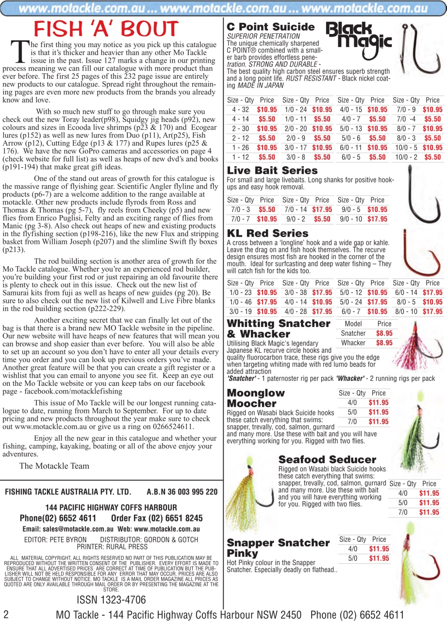 MO Tackle Catalogue MO Tackle Issue 127