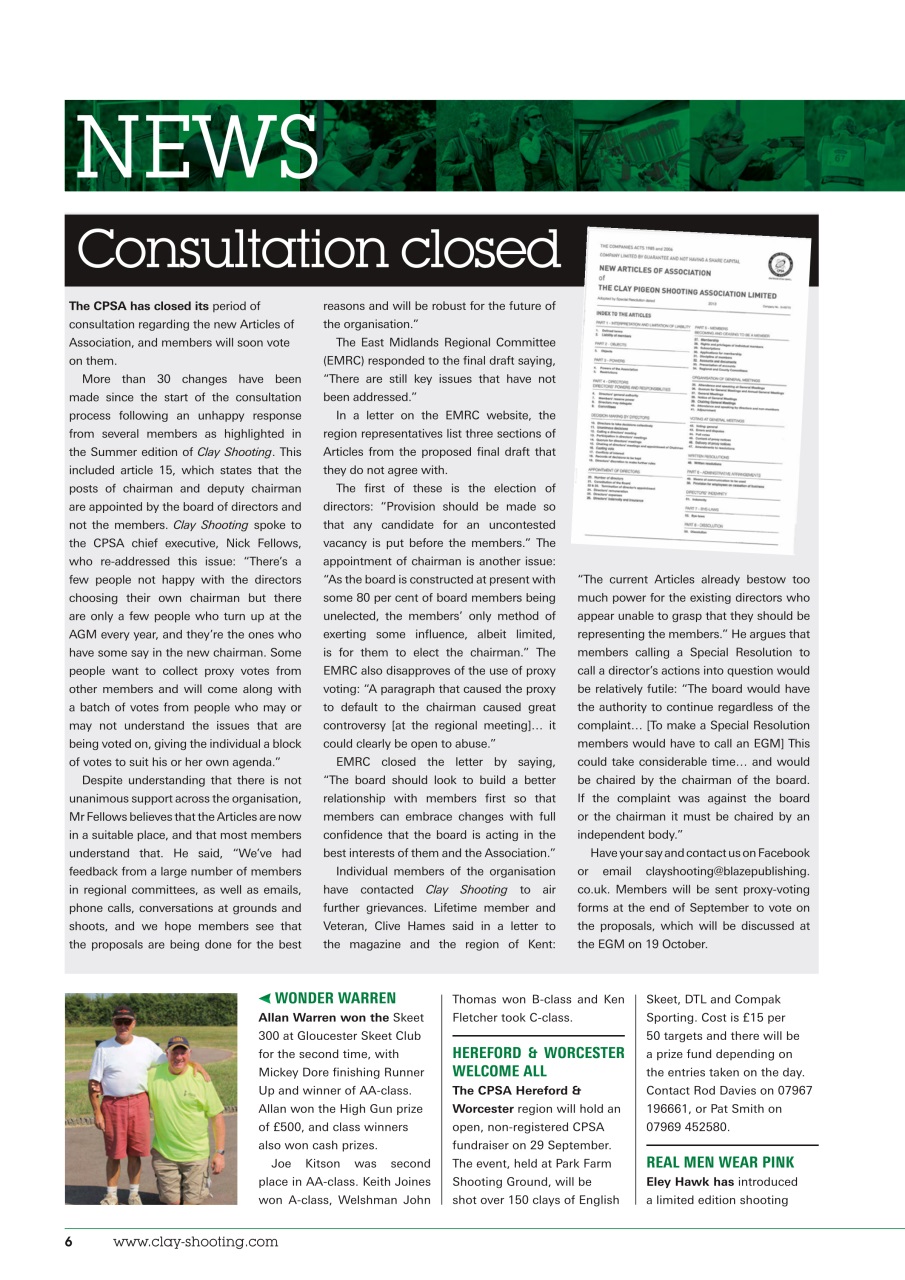 Clay Shooting Preview Pages