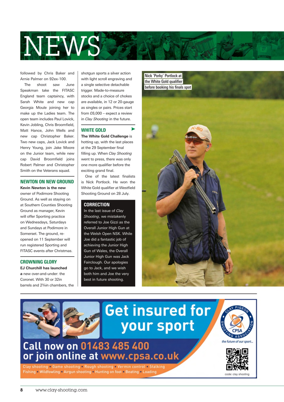 Clay Shooting Preview Pages