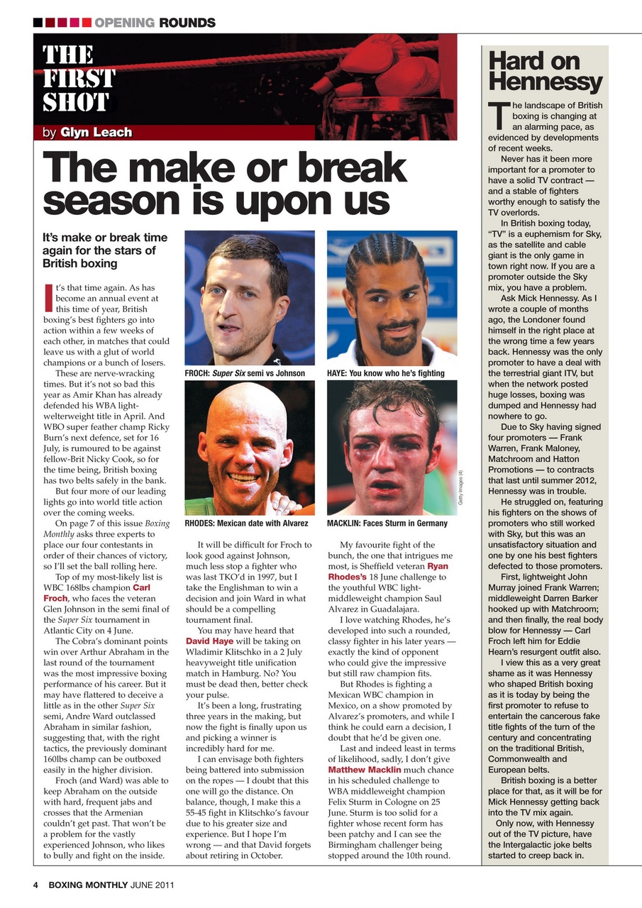 Boxing Monthly Preview Pages