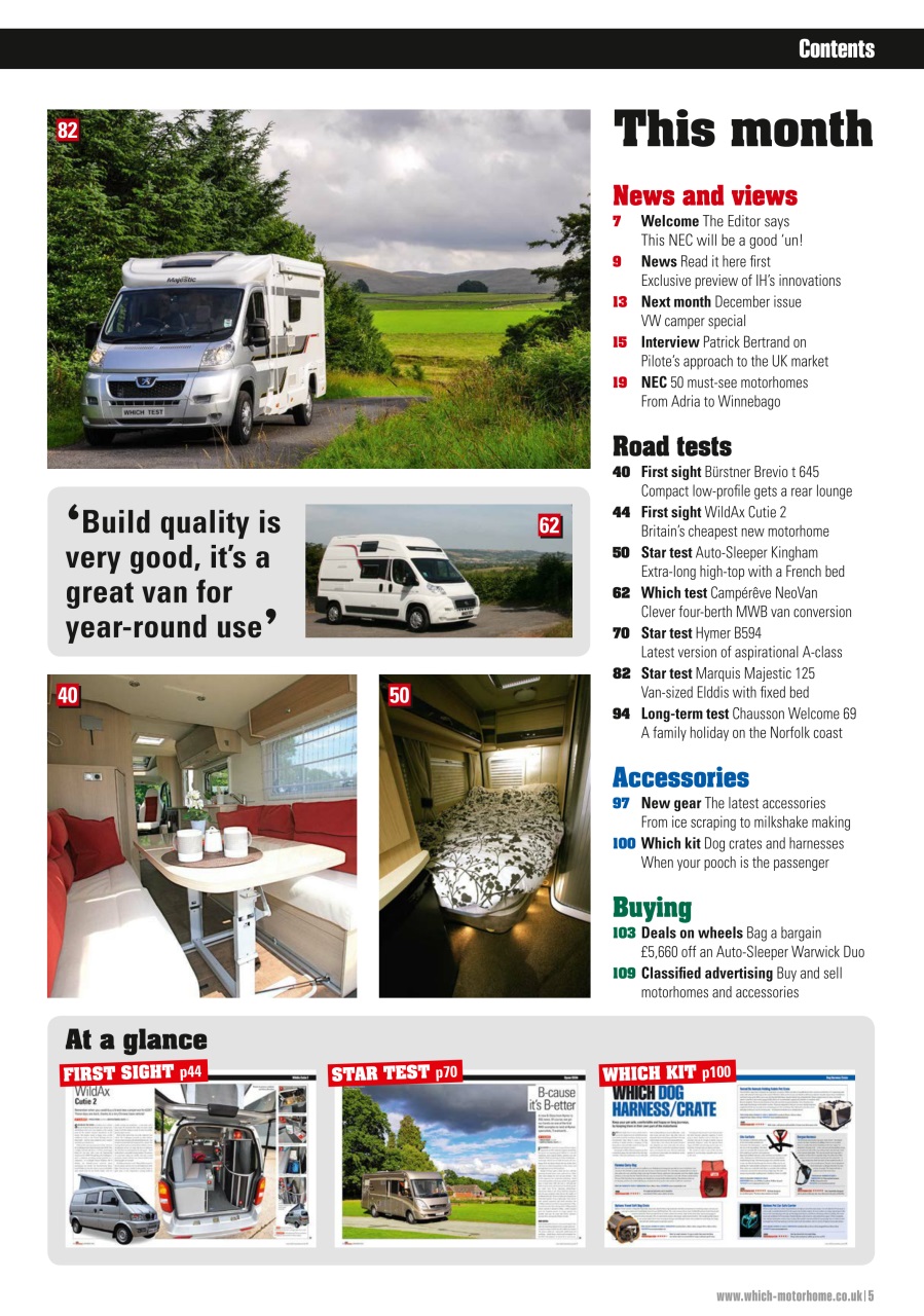 What Motorhome magazine Preview Pages