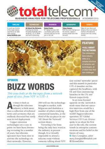 Total Telecom+ November 2013 issue Total Telecom+ November 2013