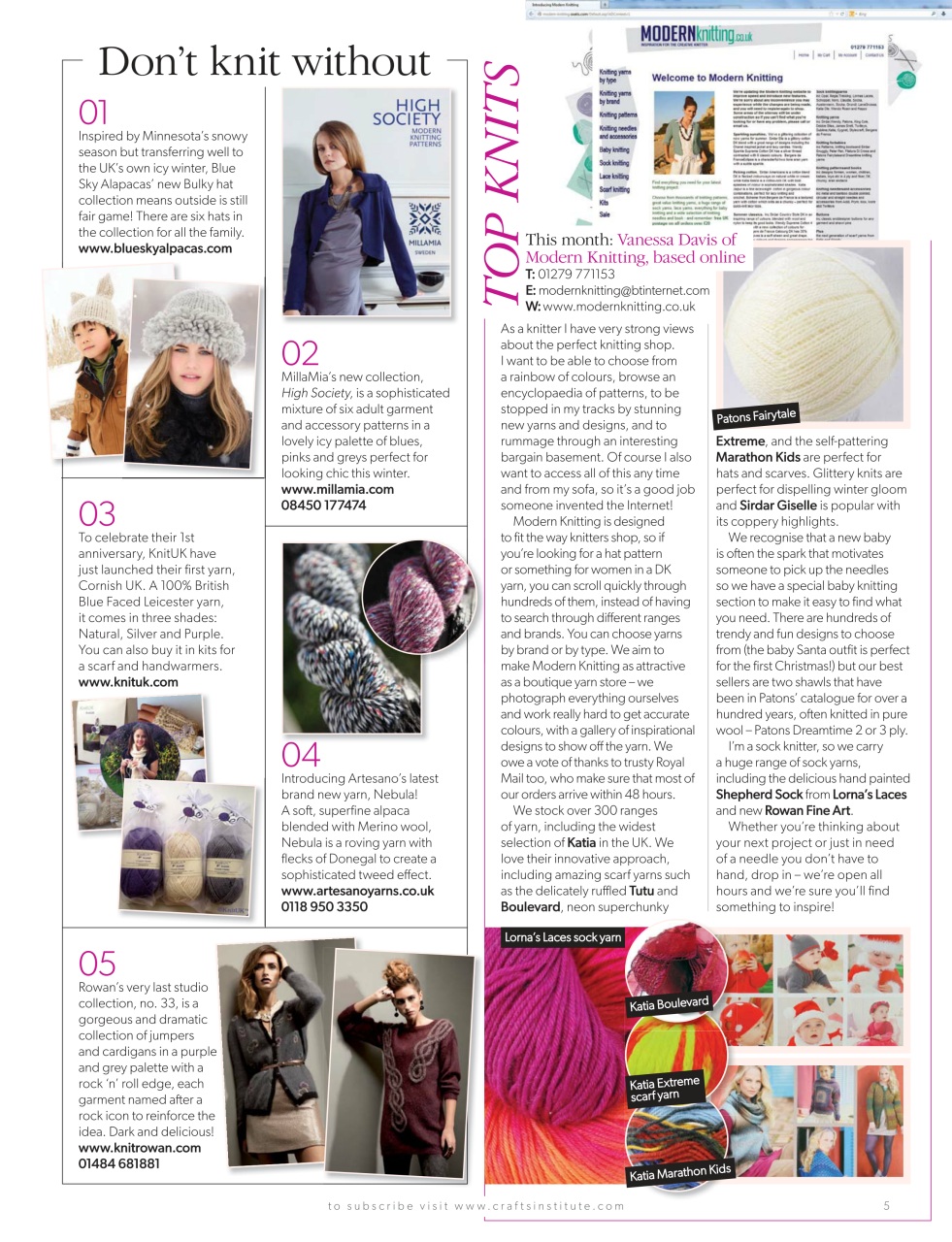 Knitting Preview Pages