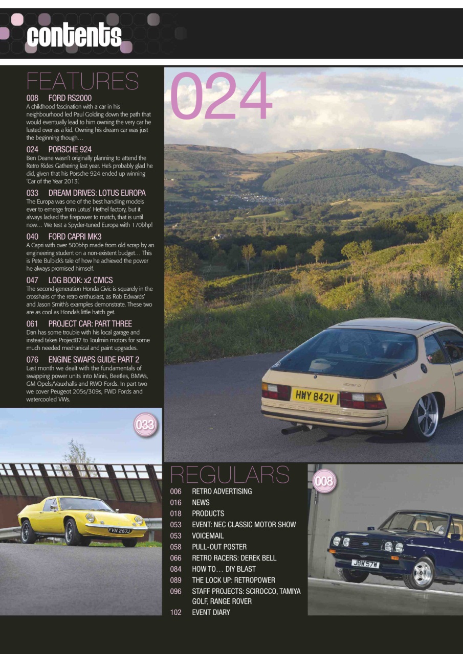 Retro Cars Preview Pages