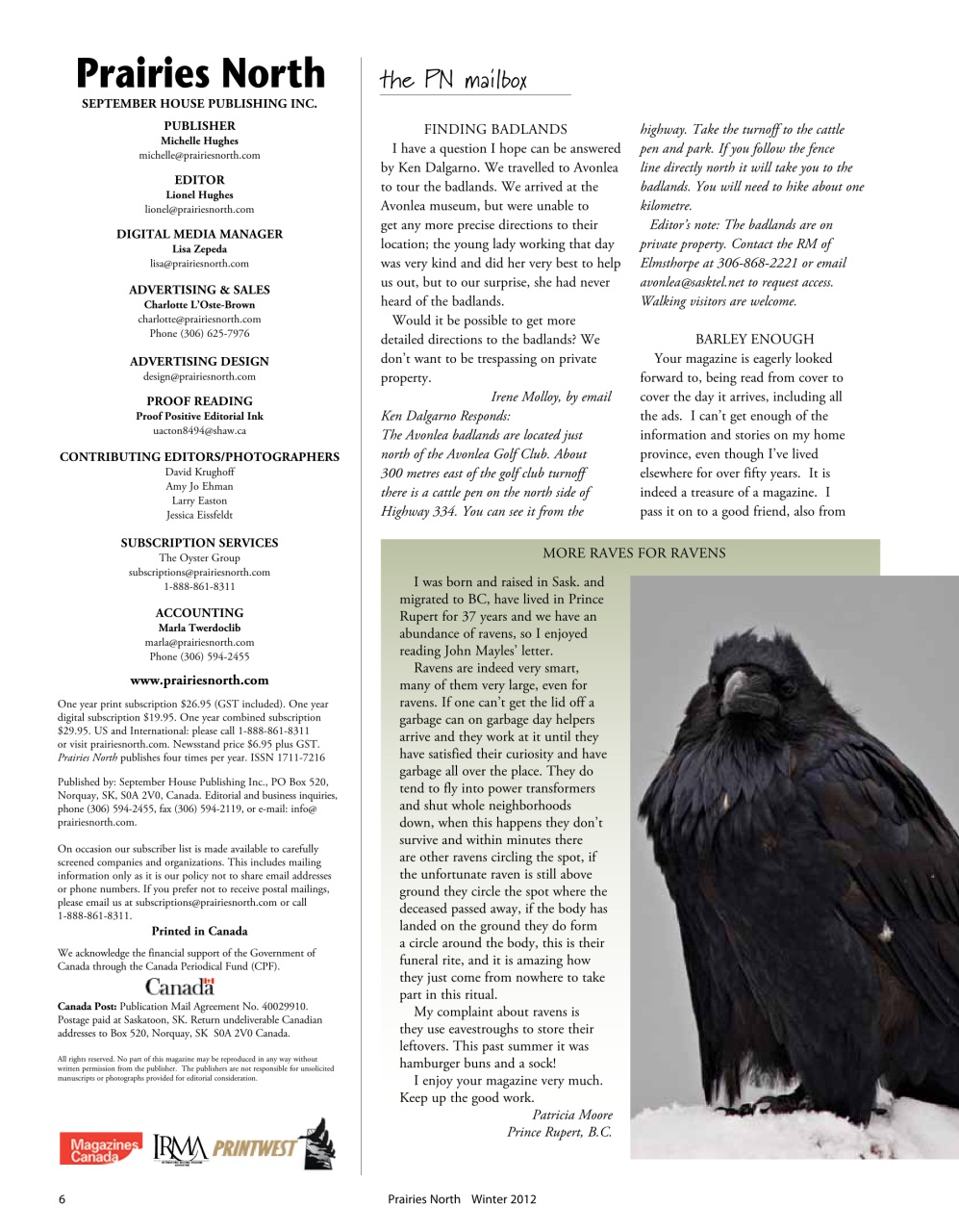Prairies North Magazine Preview Pages