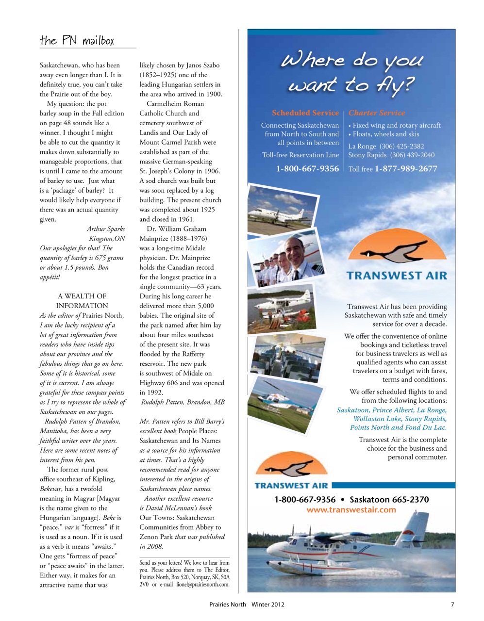 Prairies North Magazine Preview Pages