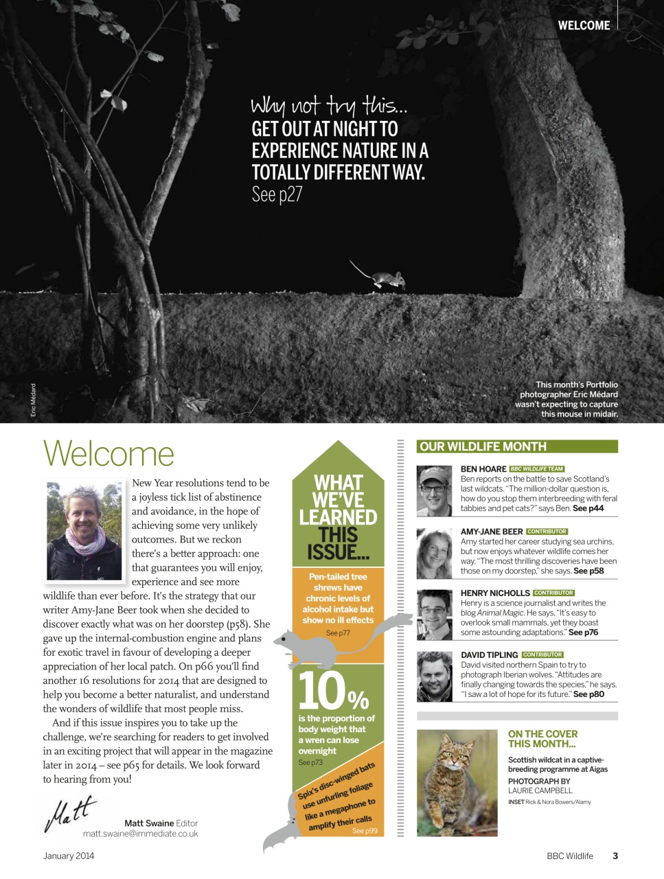 BBC Wildlife Magazine Preview Pages