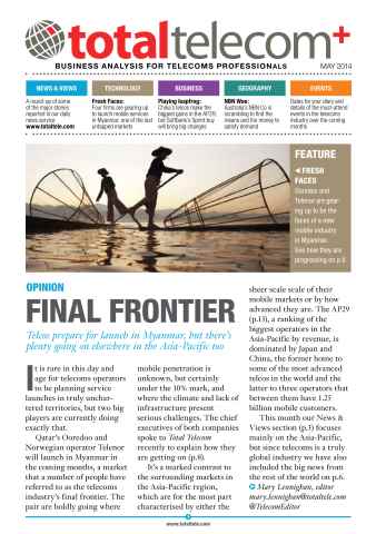 May 2014: Final Frontier issue May 2014: Final Frontier