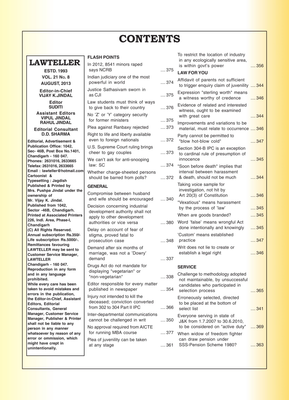 Lawteller – A Legal Awareness Magazine Preview Pages