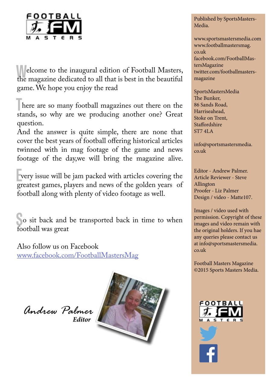 Football Masters Preview Pages