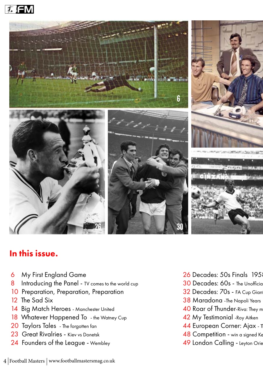 Football Masters Preview Pages